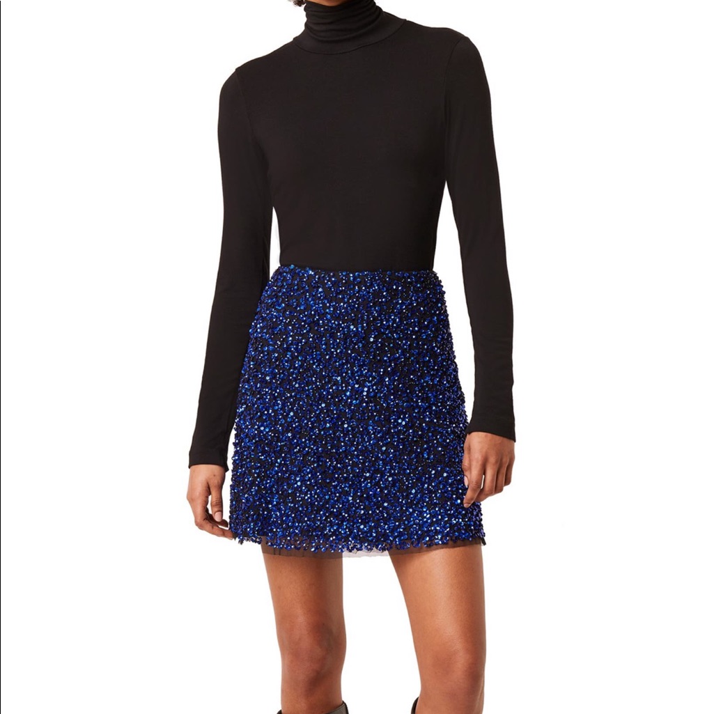 French Connection Eero Sequined Mini Skirt